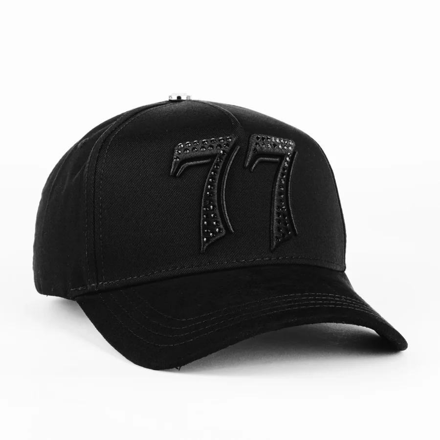 Gorra Barbas Hats “77” Black — Vista frontal