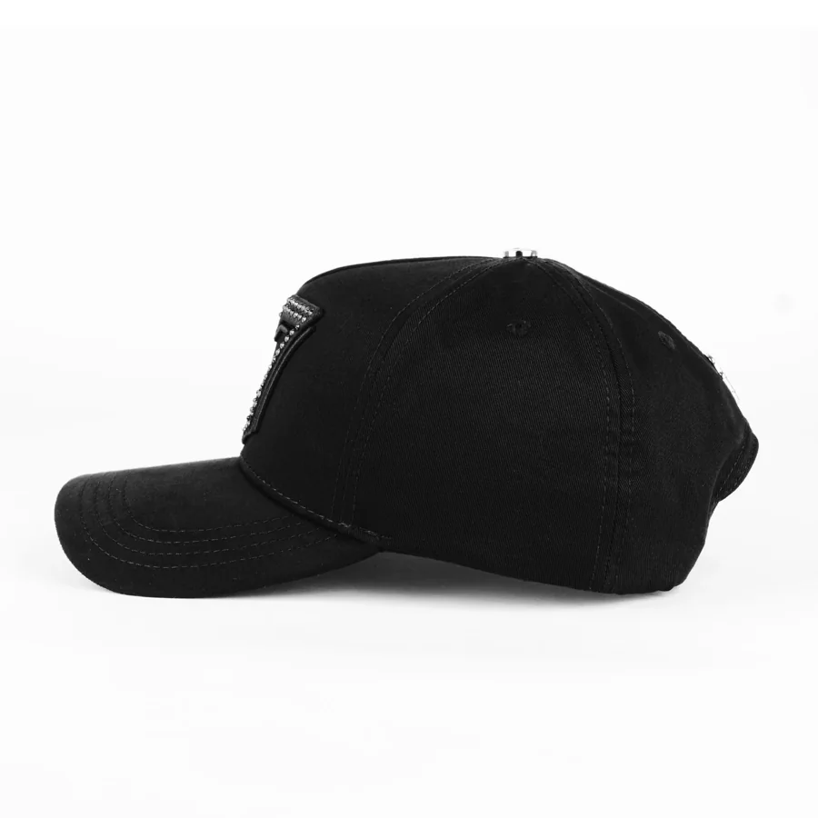 Gorra Barbas Hats “77” Black — Lateral