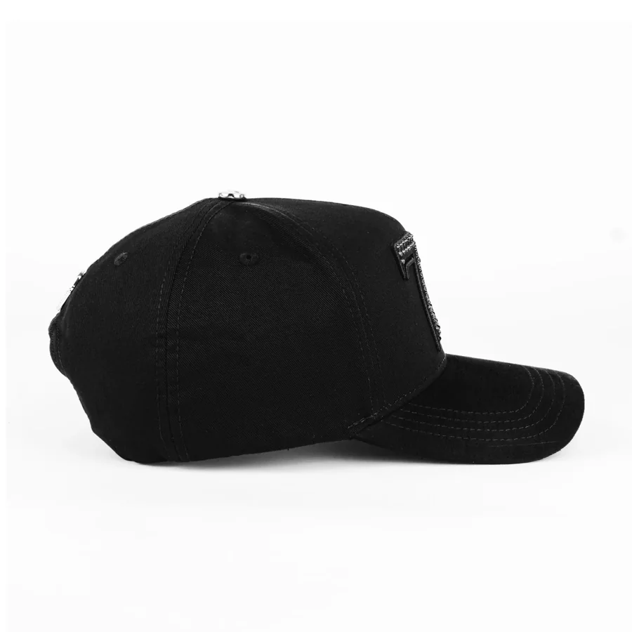 Gorra Barbas Hats “77” Black — Lateral