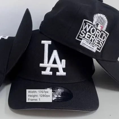 Gorra New Era 9FORTY Los Angeles Dodgers · Negra · Serie Mundial 2024