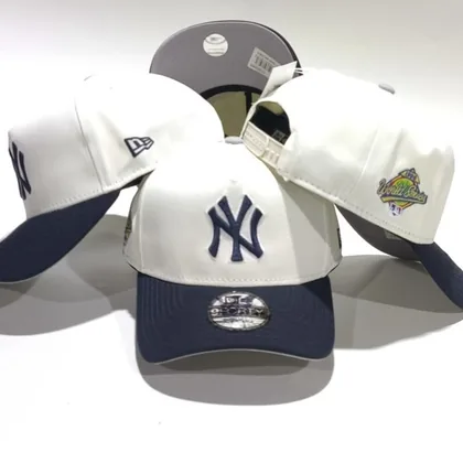 Gorra New Era 9FORTY New York Yankees · Crema y navy · Serie Mundial