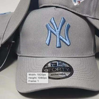 Gorra New Era 9FORTY New York Yankees · Gris · NY celeste · Serie Mundial
